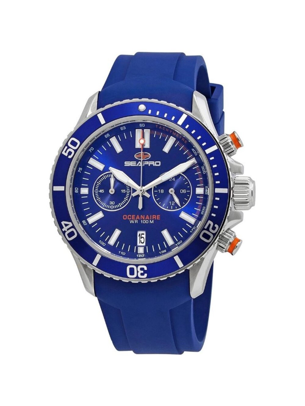 NWT Seapro Thrash Chronograph Quartz Blue Dial Men's Watch
